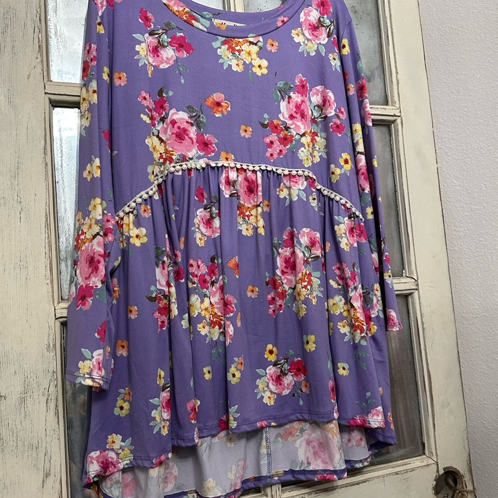 Floral Purple Blouse